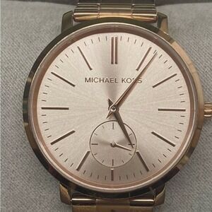 Michael Kors Slim Runway Rose Gold Tone Stainless Steel Watch